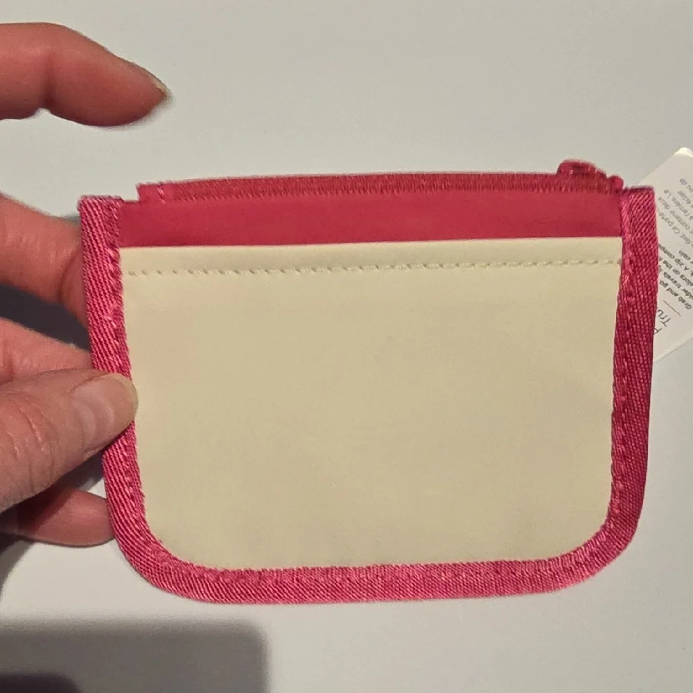 Lululemon Athletica Pink and Cream Card Holder